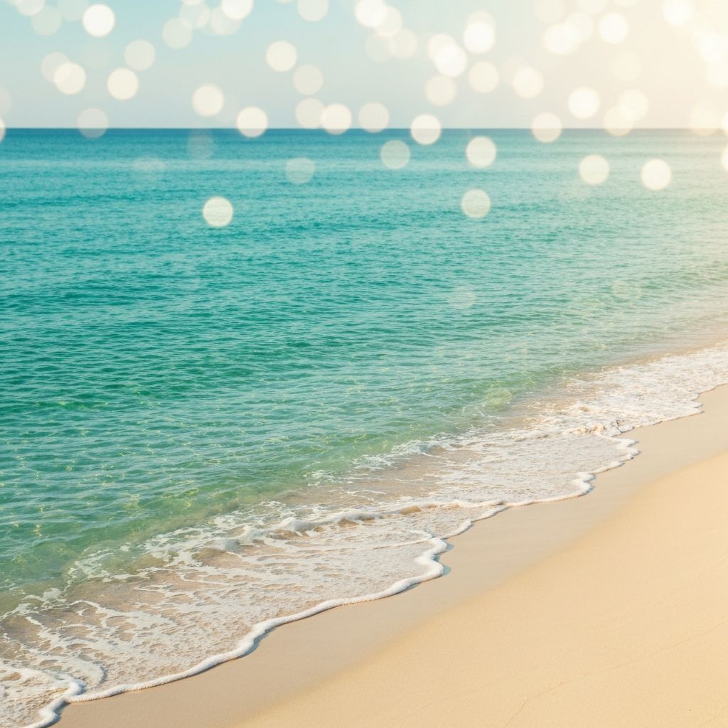 Serene nature scene with morning light filtering through trees